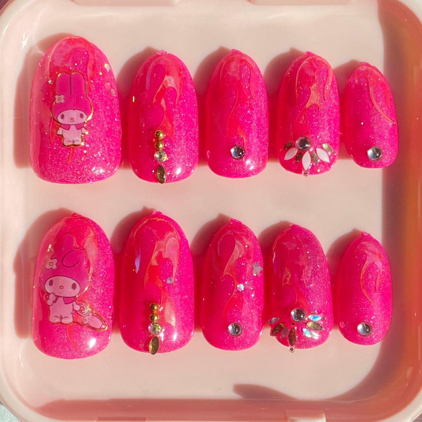 Hot Pink My Melody Nail Set