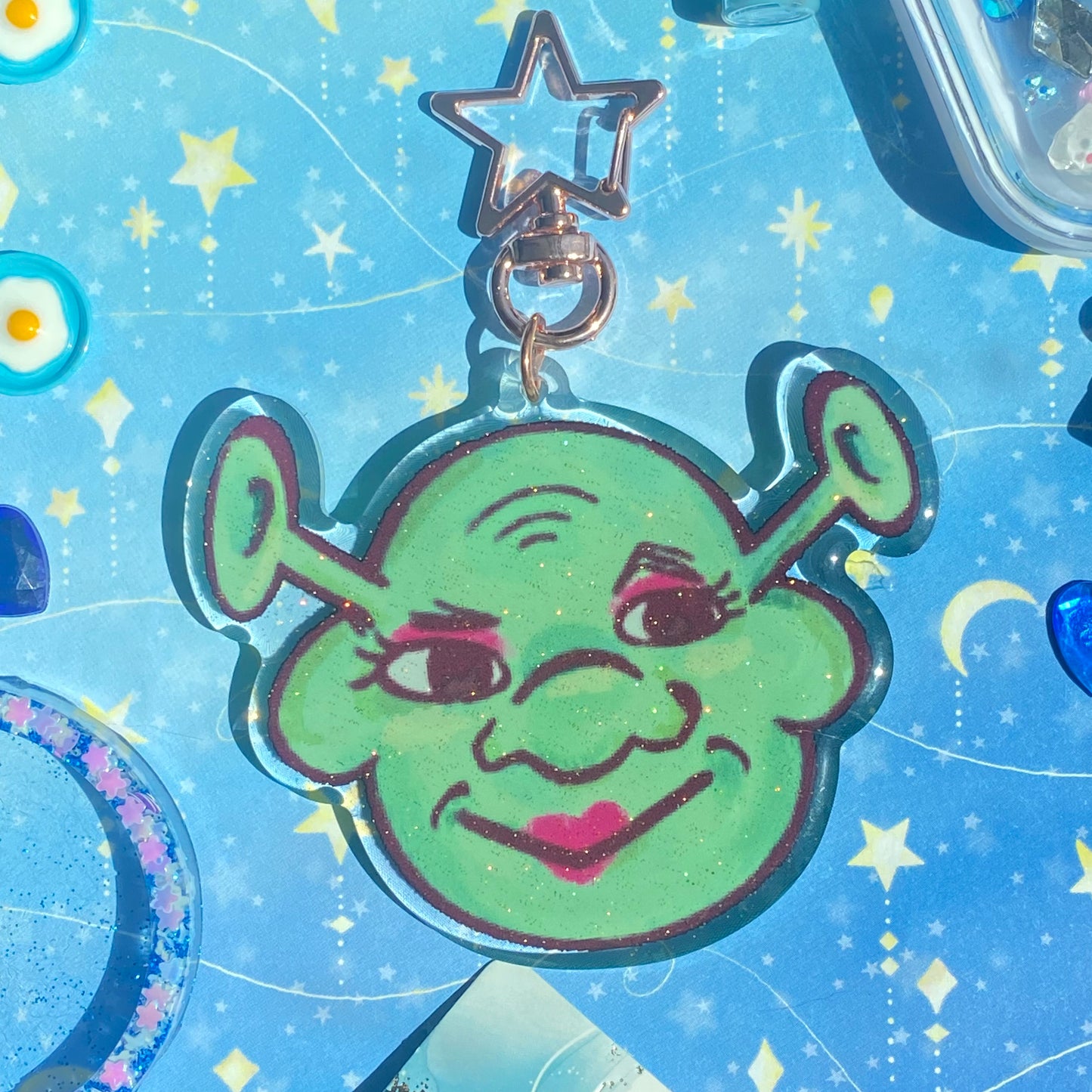 Drag Shrek 🌸 Acrylic Keychain