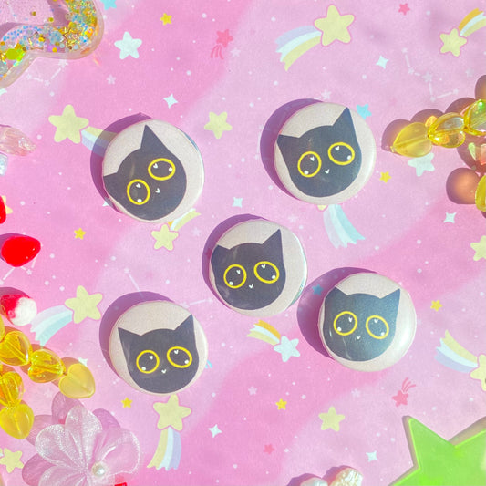 Black Cat Button
