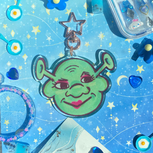 Drag Shrek 🌸 Acrylic Keychain